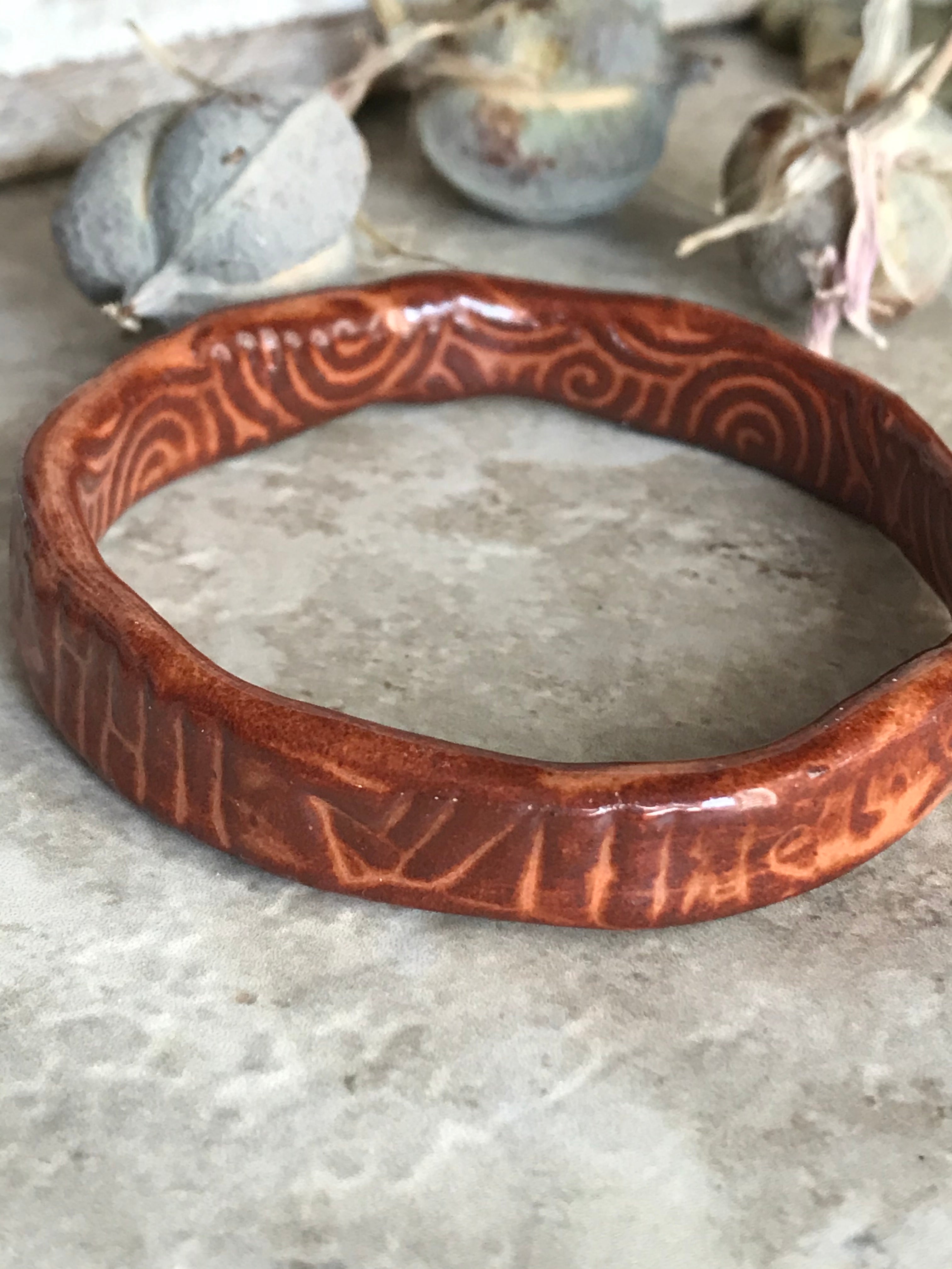 Sunset Ceramic Bangle Bracelet