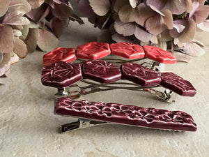 Handmade Artisan Barrettes - Alligator and French Clip