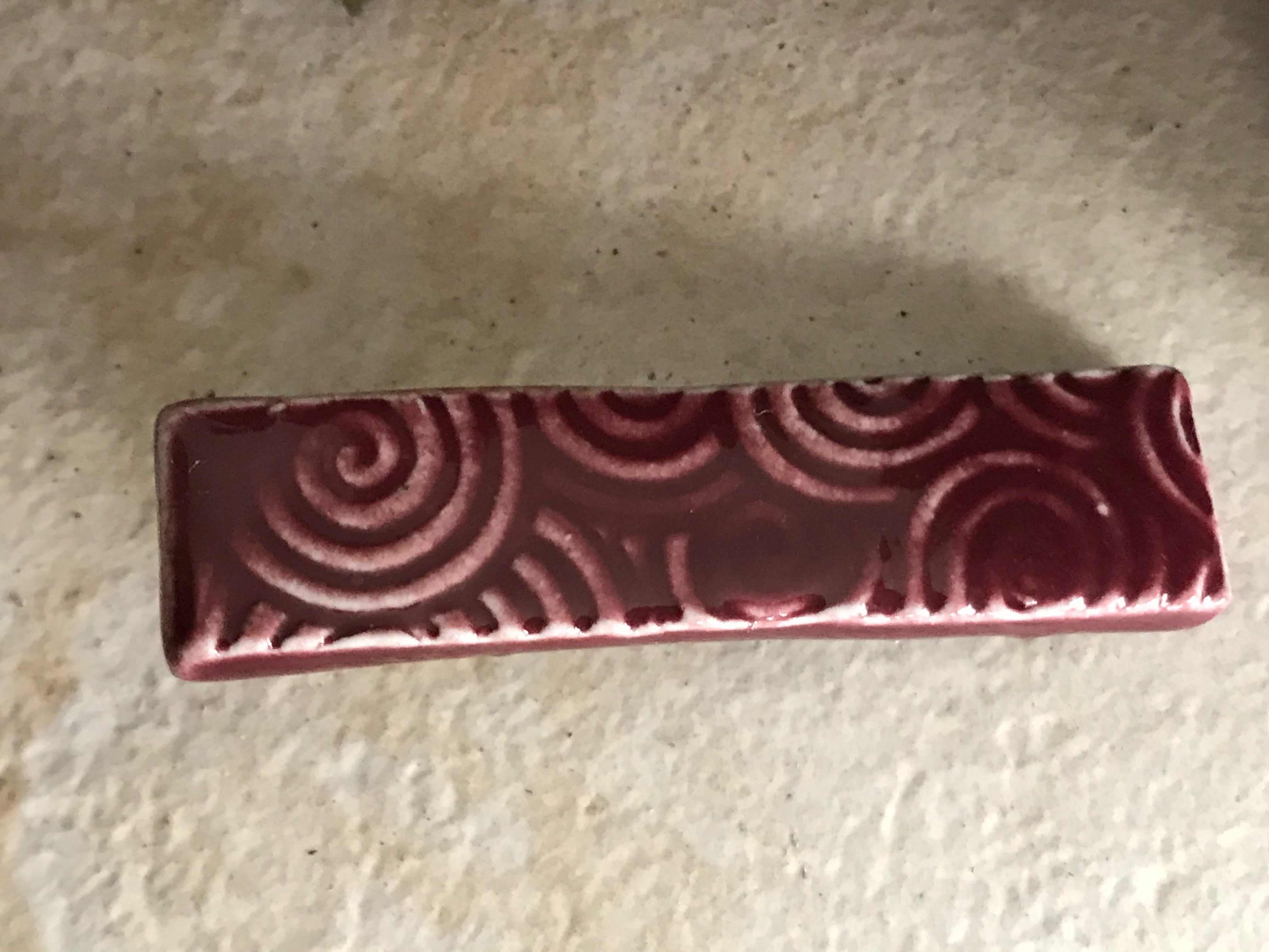 Burgundy Handmade Artisan Barrette - Alligator Clip