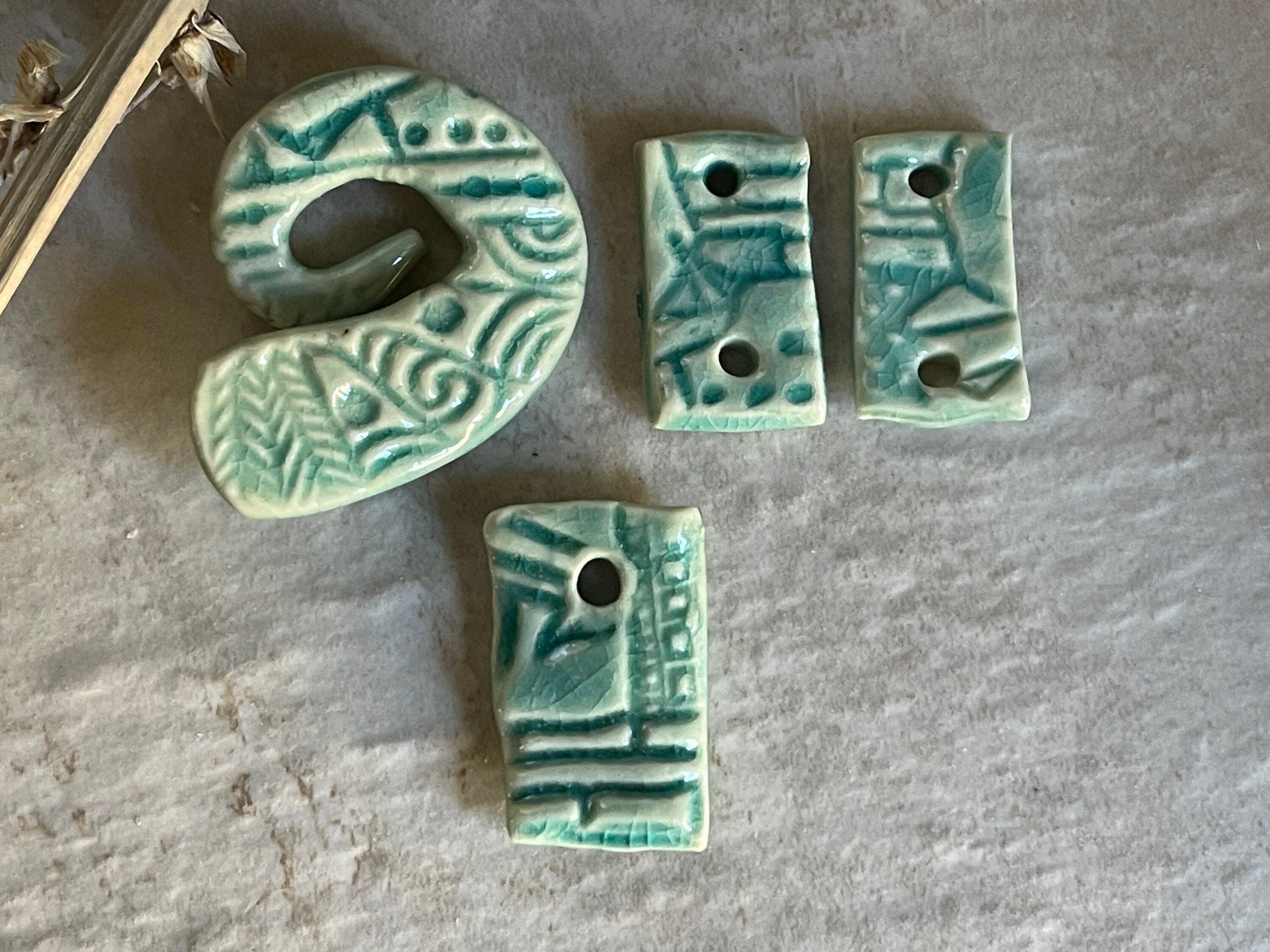 SALE Turquoise Pendant Bead and Charms, Jewelry Making Components, Beading Handmade