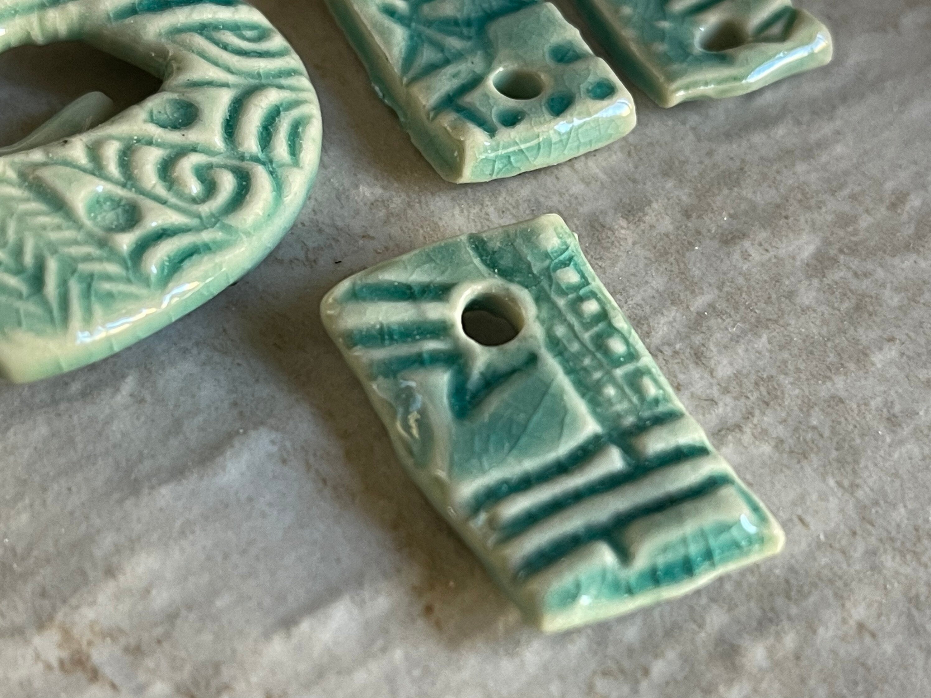 SALE Turquoise Pendant Bead and Charms, Jewelry Making Components, Beading Handmade