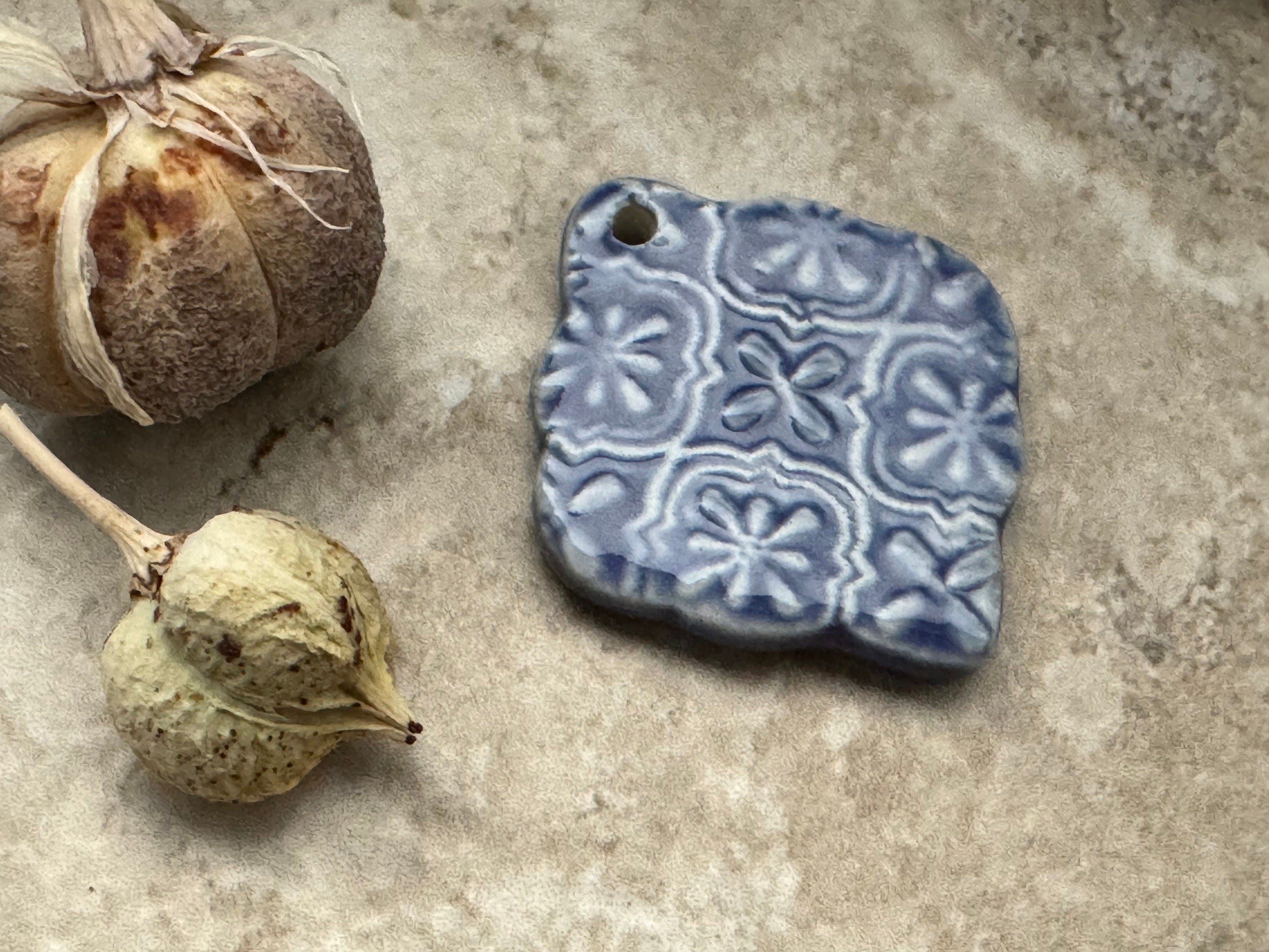 Blue Filigree Pendant, Light Blue, Delicate Pendant, Porcelain Ceramic Pendant, Jewelry Making Components, Make a Necklace