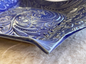 Medium Cobalt Blue Tray, Catch All Tray, Decorative Dish